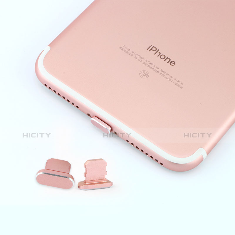 Tappi Antipolvere Anti-dust Lightning USB Jack Antipolvere J06 per Apple iPad Air 3 Oro Rosa