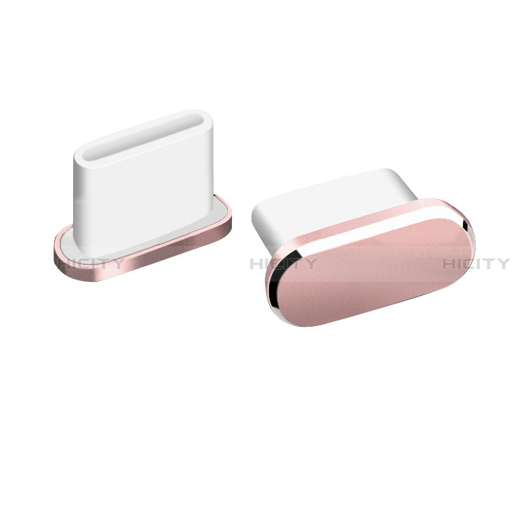 Tappi Antipolvere USB-C Jack Anti-dust Type-C Anti Polvere Universale H06 per Apple iPad Pro 11 (2022) Oro Rosa