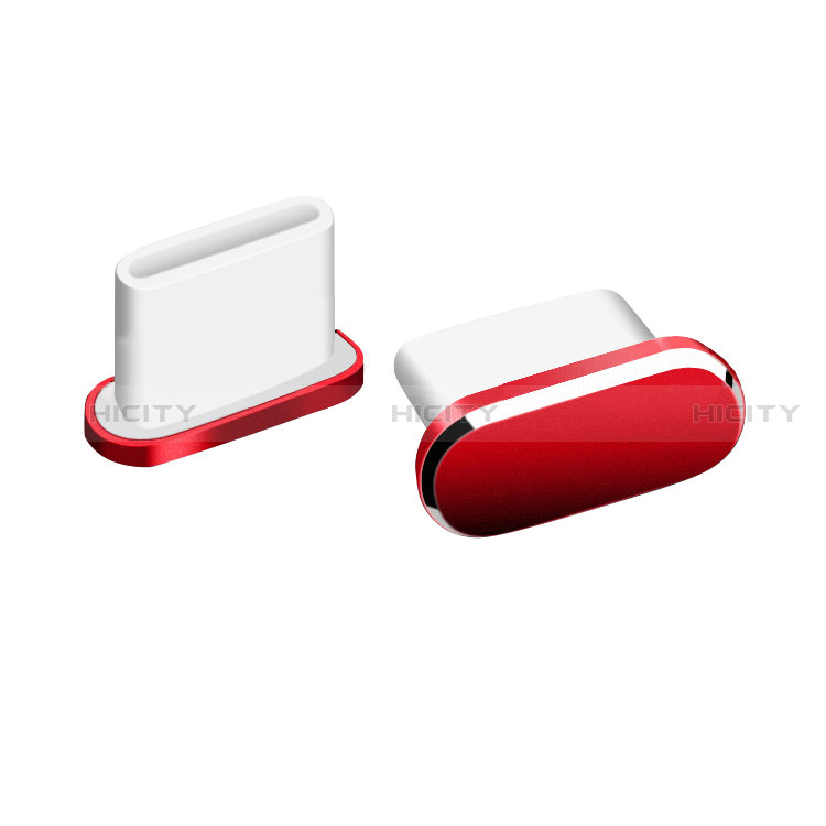 Tappi Antipolvere USB-C Jack Anti-dust Type-C Anti Polvere Universale H06 per Apple iPad Pro 12.9 (2022) Rosso