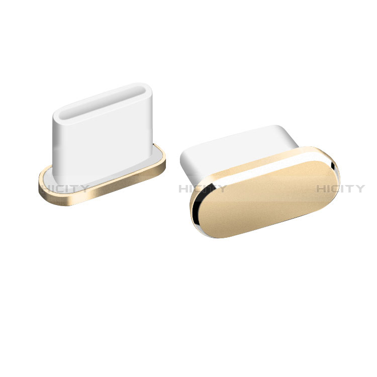 Tappi Antipolvere USB-C Jack Anti-dust Type-C Anti Polvere Universale H06 per Apple iPhone 15 Pro Max Oro
