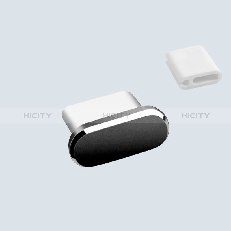 Tappi Antipolvere USB-C Jack Anti-dust Type-C Anti Polvere Universale H10 per Apple iPhone 15 Plus Nero