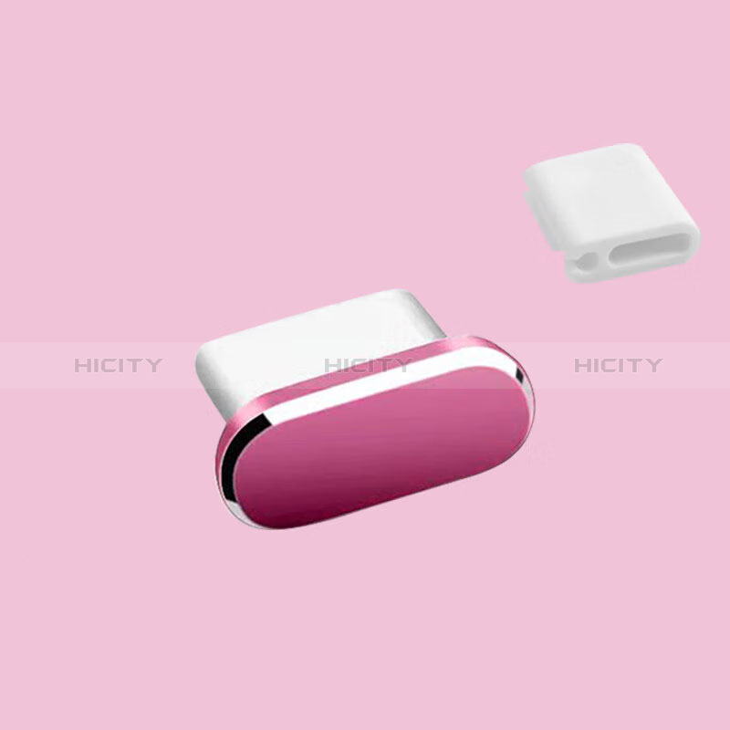 Tappi Antipolvere USB-C Jack Anti-dust Type-C Anti Polvere Universale H10 per Apple iPhone 15 Plus Rosa Caldo