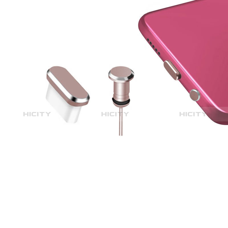 Tappi Antipolvere USB-C Jack Anti-dust Type-C Anti Polvere Universale H12 per Apple iPad Air 5 10.9 (2022) Oro Rosa